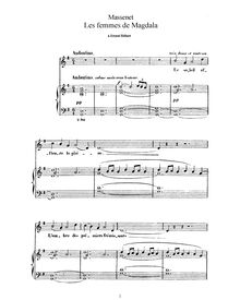 Partition complète (G Major: haut voix et piano), Les Femmes de Magdala