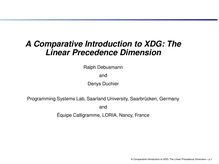 A Comparative Introduction to XDG: The Linear Precedence Dimension