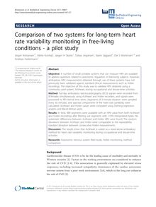 Comparison of two systems for long-term heart rate variability monitoring in free-living conditions - a pilot study