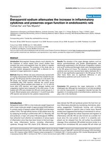 Danaparoid sodium attenuates the increase in inflammatory cytokines and preserves organ function in endotoxemic rats