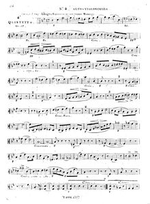 Partition viole de gambe 2 (same as Cello1), corde quintette No.4, Op.17