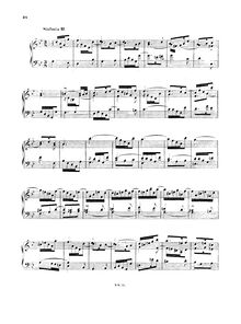Partition No.11 en G minor, BWV 797, 15 symphonies, Three-part inventions