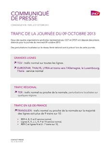 previsions de trafic de la SNCF