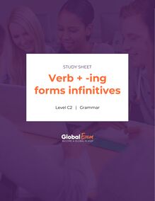 Verb + -ing forms infinitives