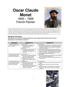 Oscar Claude Monet - Art Heritage Program