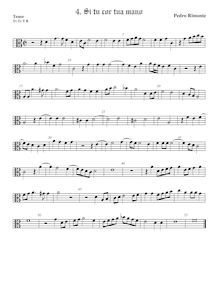 Partition ténor viole de gambe, alto clef, madrigaux, Rimonte, Pedro par Pedro Rimonte