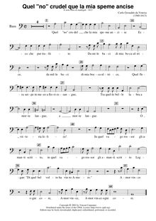 Partition basse (basse enregistrement ), madrigaux, Book 6, Gesualdo, Carlo par Carlo Gesualdo