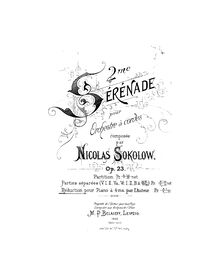 Partition complète, Serenade pour cordes No.2, Sokolov, Nikolay