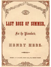 Partition complète, Variations Brillantes on  pour dernier Rose of Summer , Op.159