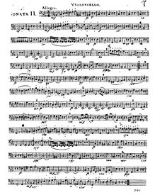 Partition de violoncelle, 2 sonates pour clavier, violon et violoncelle
