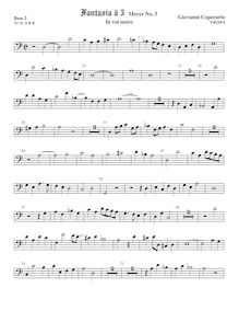 Partition viole de basse 2, Fantasia pour 5 violes de gambe, RC 31