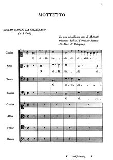 Partition complète, O altitudo divitiarum, Nanino, Giovanni Maria