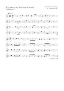 Partition trompette 1 (B♭), Kaiseraugster Weihnachtsmarkt, C major