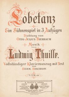 Partition complète, Lobetanz, Thuille, Ludwig