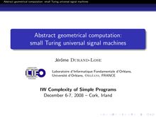 Abstract geometrical computation: small Turing universal signal machines