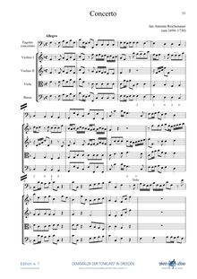 Partition complète, basson Concerto en F major, F, Reichenauer, Antonín