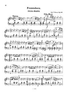 Partition complète (filter), Polka Mazurka pour orchestre par Josef Strauss