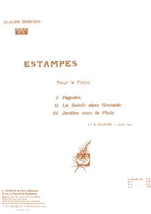 Partition complète including title page, Estampes, Debussy, Claude