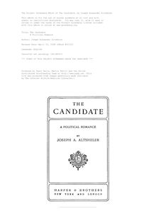The Candidate - A Political Romance