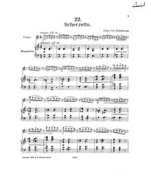 Partition , Scherzetto, Kaleidoscope, 24 morceaux pour violin et piano