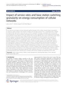 Impact of service rates and base station switching granularity on energy consumption of cellular networks