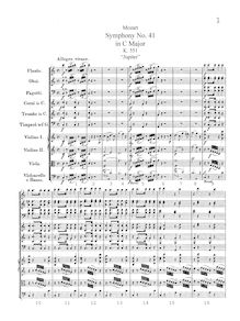 Partition complète (avec numbered measures), Symphony No.41
