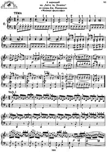 Partition complète, 5 Variations on Salve tu Domine, K.398/416e (Mozart, Wolfgang Amadeus)