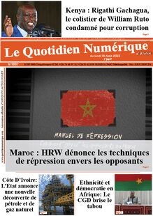 Le Quotidien Numérique d’Afrique n°1997 - du lundi 1er août 2022