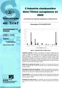 L industrie charbonnière dans l Union européenne en 2002