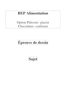 Dessin d art 2001 CAP Patissier Glacier Chocolatier Confiseur