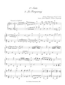 Partition 1ère  , La Forqueray, pièces de viole, Forqueray, Antoine