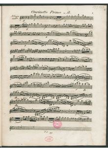 Partition clarinette 1 (en B♭), Harmonie, Partita; Octet-Partita