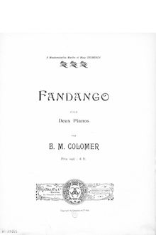 Partition complète, Fandango, Colomer, Blas María de