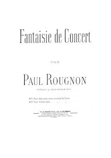 Partition de viole de gambe et partition de piano, Fantaisie de Concert No.4