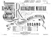 Partition June 1883 issue: partition complète, Contributions to pour Raccoglitore Musical, February 1883