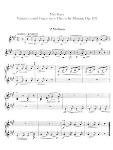 Partition violons II, Variationen und Fuge über ein Thema von W. A. Mozart