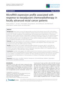 MicroRNA expression profile associated with response to neoadjuvant chemoradiotherapy in locally advanced rectal cancer patients