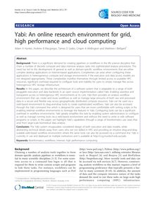 Yabi: An online research environment for grid, high performance and cloud computing