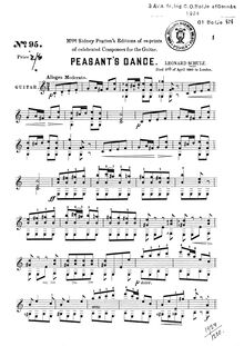 Partition complète, Peasant s danse, C major, Schultz, Leonard