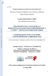 Faculté de médecine de Grenoble Université Joseph Fourier
