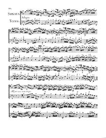 Partition No.3, sonates pour 2 Violoncellos, Book II, Sonates a Deux Violonchelles