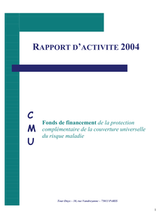Rapport d activité 2004 du Fonds CMU