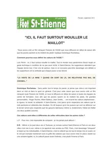 "ICI, IL FAUT SURTOUT MOUILLER LE MAILLOT"