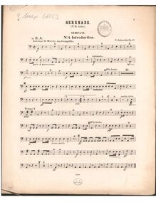Partition timbales, Serenade No.3 en A major, A major, Jadassohn, Salomon