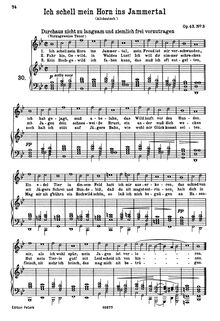 Partition Volume 3 - No.3-4 (Scan), 4 chansons, 4 Gesänge, Brahms, Johannes