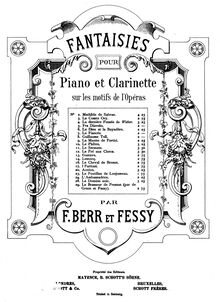 Partition clarinette 1, Duo Concertant, Op.33, Baermann, Carl
