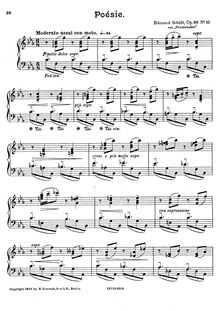 Partition No.10 - Poésie, Promenades, Op.88, Schütt, Eduard