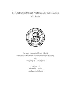 C-H-activation through photokatalytic sulfoxidation of alkanes [Elektronische Ressource] / vorgelegt von Francesco Parrino