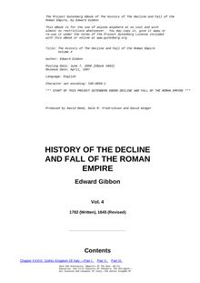 History of the Decline and Fall of the Roman Empire — Volume 4