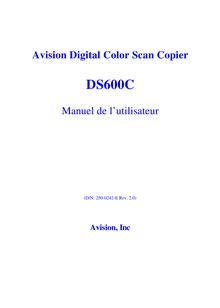 Notice Scanner Avision  DS600C